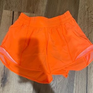 lululemon highlight orange shorts